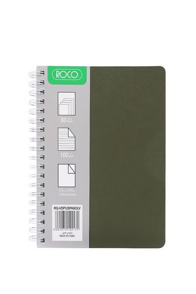 Roco Leatherette Notebook – 11.3 x 16.3 cm, 80 Sheets