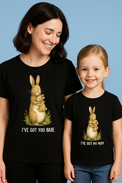 SVART WEAR Σετ μπλουζάκια Rabbit Mother για κορίτσια, 100% βαμβάκι, oversized...