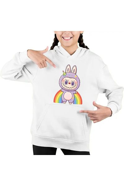 OEM Labubu Rainbow Mood Kids Girls Sweatshirt