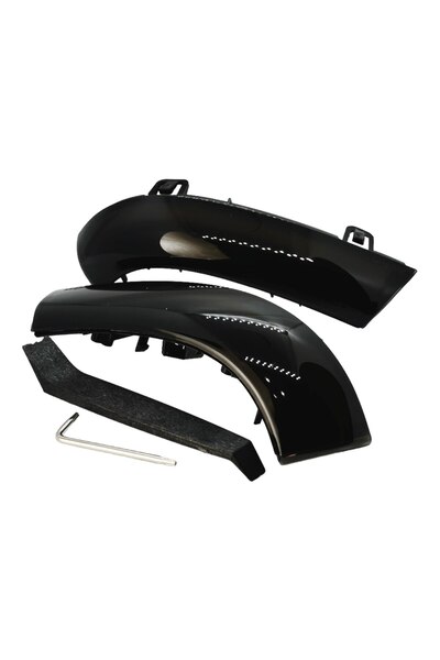 Volkswagen Set 2 dynamic mirror turn signals black VW Golf 5, Passat B6, B5.5, Eos, Skoda, Seat + LED light bul