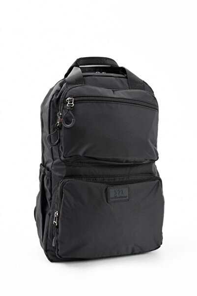 Baginn Unisex Daily Backpack Parachute Fabric Lightweight Multi-Pocket Rain Repellent Fabric 40*30 cm School Bag