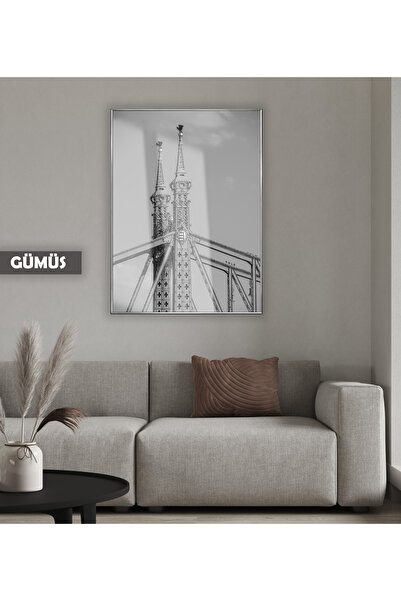 Harikabirev HARİKABİREV | MODEL PUNTE MANHATTAN NEGRU&ALB 01 | TABLA DE STICLA TEMPLATA CU CADRU, SIMPLE, VERTICALA