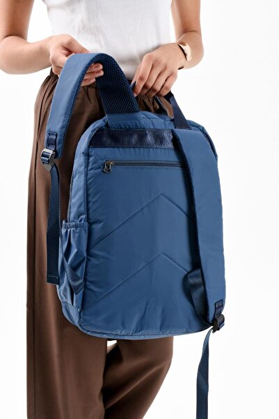 Baginn Unisex Daily Backpack Parachute Fabric Lightweight Multi-Pocket Rain Repellent Fabric 40*30 cm School Bag