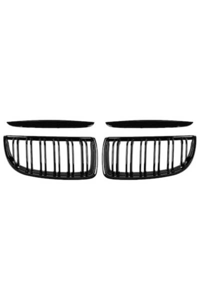 INGENIO Set 2 Grile Duble Nari Capota Compatibil cu BMW Seria 3, E90, E91 (2004-2008) Pre-Lci Negru Lucios