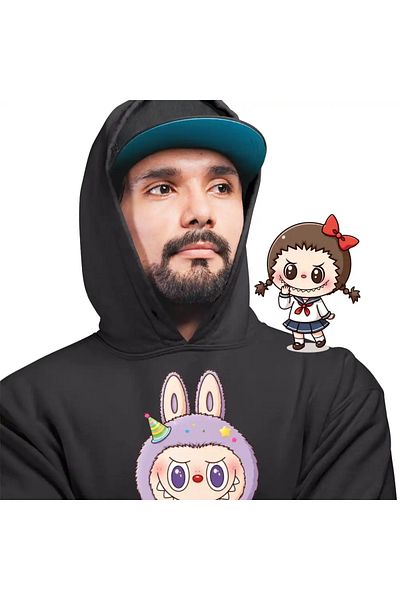 OEM Men's Hoodie Labubu Rainbow Mood