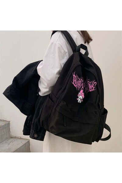 Gofeel Harajuku Y2K Melody Pink Printed Unisex Backpack
