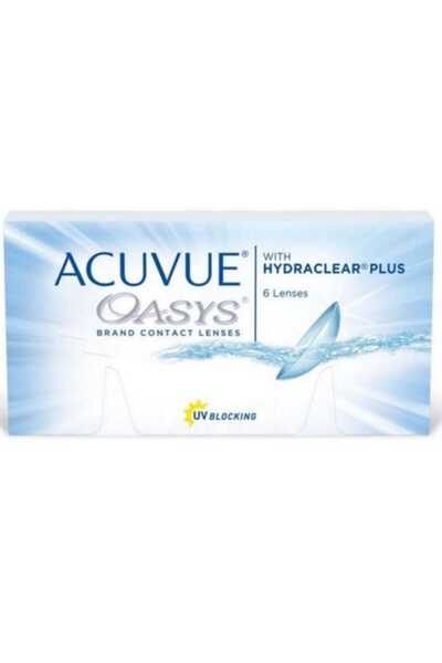 ACUVUE Oasys Soft 2 Week Disposable Contact Lenses Pair of 6 Clear Lenses (-1.25)