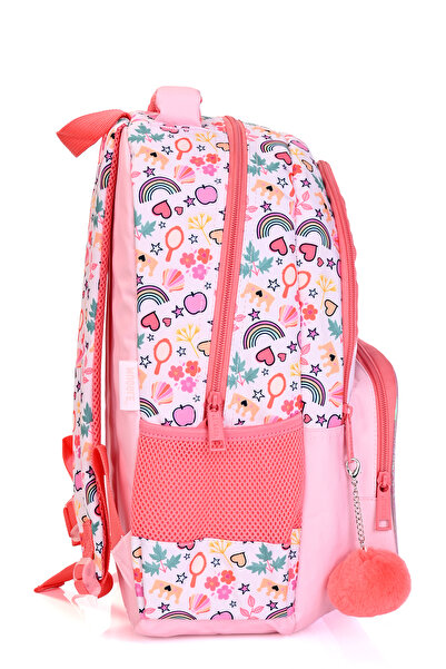 MUGGLE Mu-9046 Unicorn Okul Çantası ve Kalemlik Seti – Renkli Desenli, Işıltılı, Ortaokul/İlkokul İç