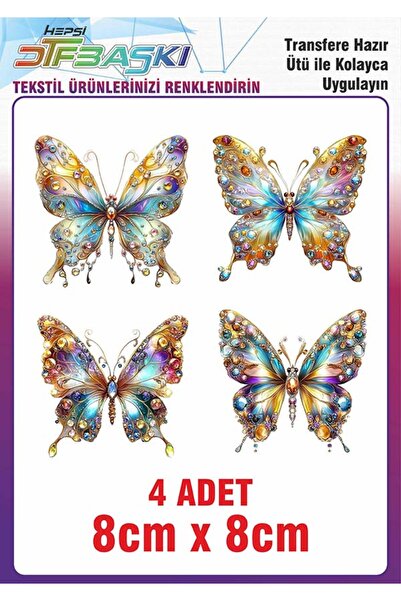 F17 Ajans Kelebek Ütü ile Yapışan Kumaş Tekstil Tişört Dtf Baskı