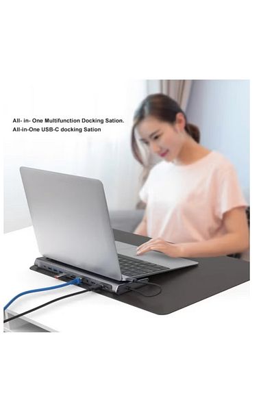 Generic 14 In 1 USB C Multi function Docking Station Laptop Base