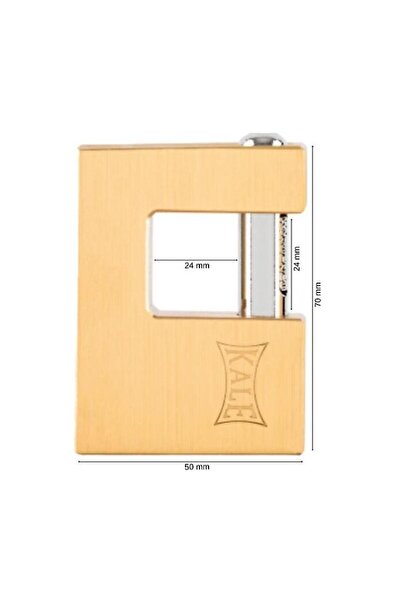 Kale Kilit Kale 70 mm prinç kayar milli pimli sarı asma kilit