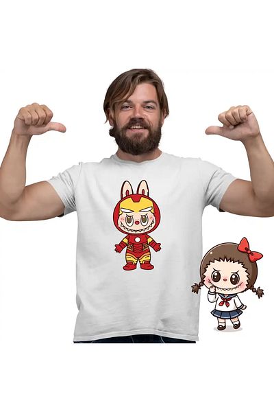 OEM Men's T-shirt Labubu Iron Man