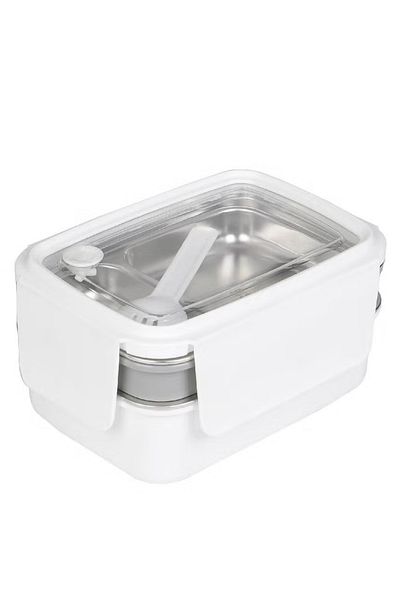 rexa Lunch Box Rectangle – Double Deck with Forgery/White