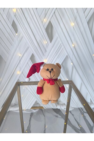 Hayalince Yeni Yıl Yılbaşı Büyük Noel Kırmızı Kostümlü Peluş Ayıcık