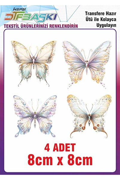 F17 Ajans Kelebek Ütü ile Yapışan Kumaş Tekstil Tişört Dtf Baskı