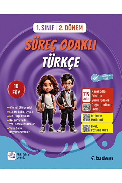 Tudem Yayınları Tudem 2026 1. Sınıf 2. Dönem Türkçe Süreç Odaklı