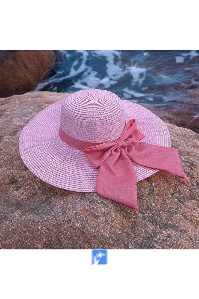 Kardelen Butik Denizli Pălărie de plajă de culoare uni cu boruri largi din pa...