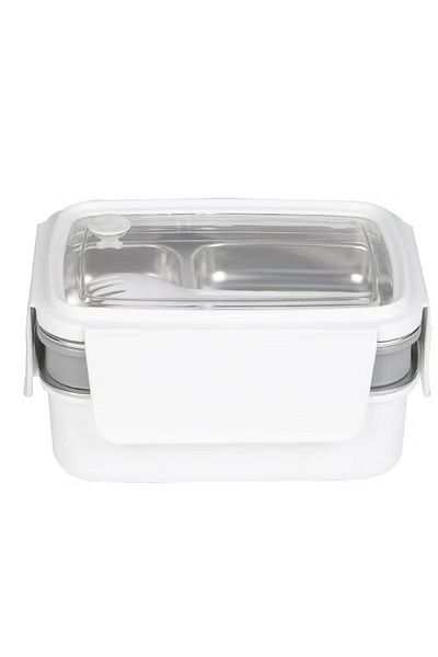 rexa Lunch Box Rectangle – Double Deck with Forgery/White