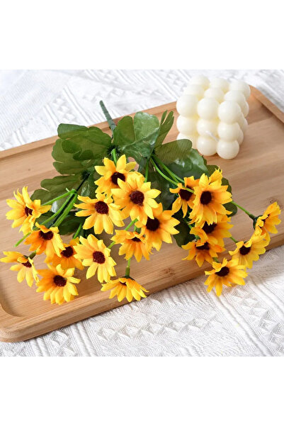 MD Aspiz Flowers 2 Demet Yapay Lüx Papatya ( Saksısız ) ayçiçeği ayçiçek Buketi vazo agaç
