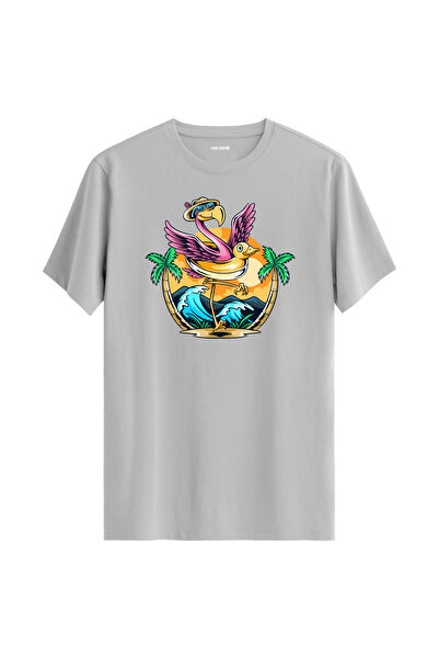 Colermi تي شيرت مطبوع عليه فلامينجو بيتش
