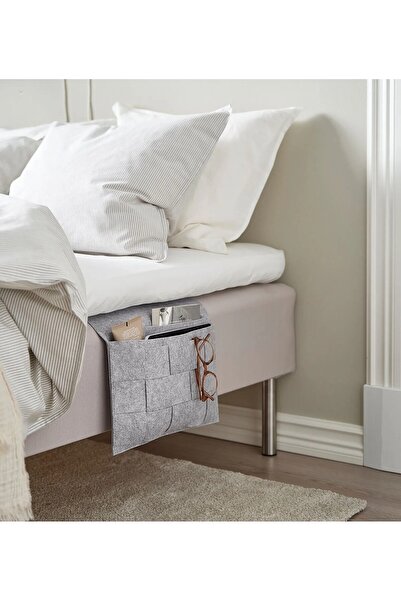 TEZPAZAR جيب جانبي للسرير من سيلانغ، 75 × 34 سم، جيب تخزين للسرير، بوليستر، ل...