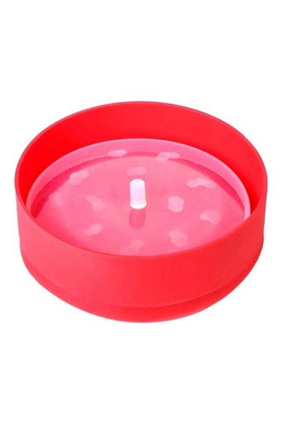 Generic Silicone Popcorn Bowl Red/White 200x145mm
