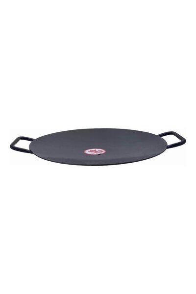 Generic TAJ Iron Dual Handle Concave Tawa Griddle Black 12inch