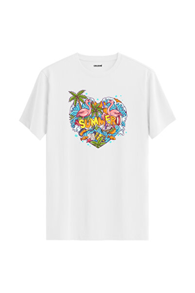 Colermi تي شيرت صيفي مطبوع عليه فلامنغو مصنوع من القطن بنسبة 100%