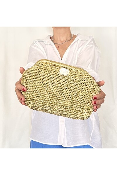 ByTooche حقيبة يد من الورق اللامع من Iris Glitter Scholar، حقيبة يد شبكية، حق...