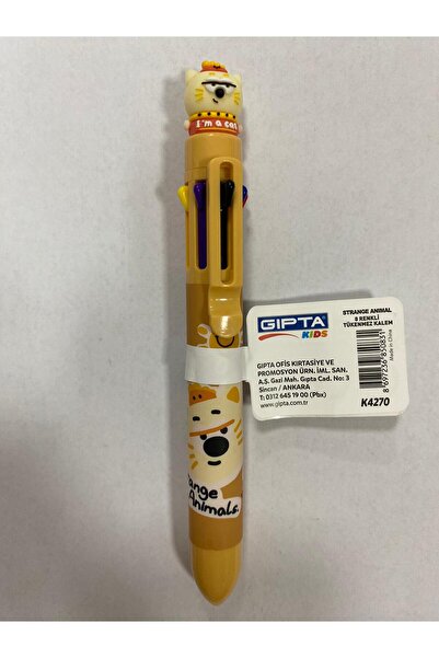 Gıpta 8 RENK BEAR VE STRANGE ANİMAL BAŞLIKLI 8 RENK TÜKENMEZ KALEM ÇOK RENKLİ...