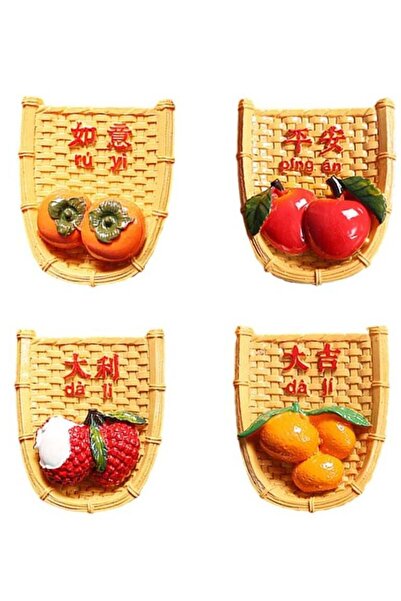Generic Cute 3D Dog Fridge Magnets for Kids - 4pcs Fun Vintage Decor & Motivational Food Calendar Accessori
