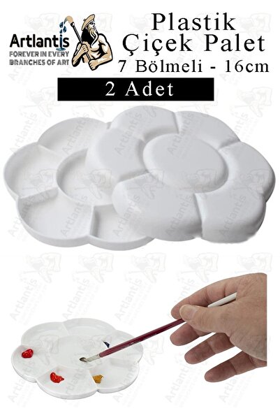 Artlantis Plastik Çiçek Palet 2 Adet Çiçek Boya Paleti 7 Hazneli 16 cm Resim ...