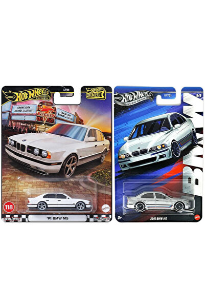 HOT WHEELS 2 Araç Set - 2001 Bmw M5 & Premium '91 BMW M5 (1:64)