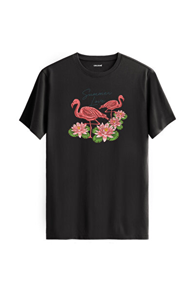 Colermi تي شيرت Nilüfer Floral "Summer Love" فلامينجو