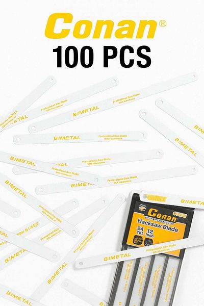 CONAN 100-Piece Hand Saw Blades 12 Inches (305mm) 24 TPI - Model COBS24