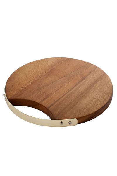 Generic BILLI Acacia Wood Circular Round Cutting Board, Modern And Exquisite Design, For Any Kitchen