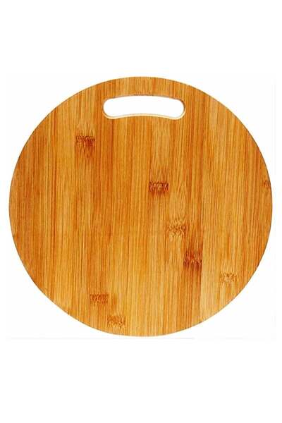 Generic Round Bamboo Cutting Board, Chopping Board Kitchen, Home and Everyday...