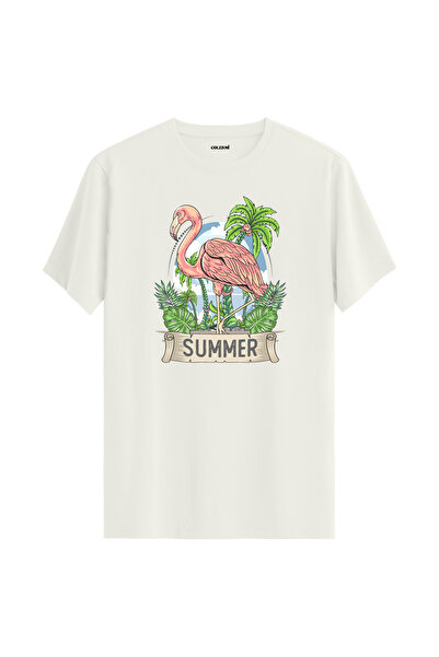 Colermi تي شيرت بتصميم فلامينجو الصيفي