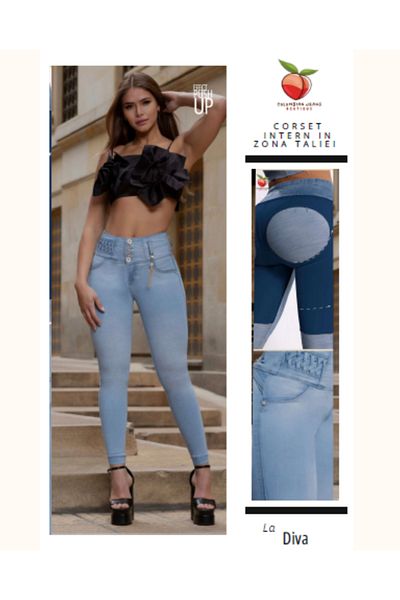 Divina Shaping jeans with real push-up effect, made in Colombia, La Diva model