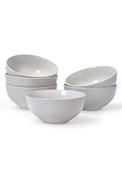 Generic Moonlight 6 Piece Stoneware Bowls Set with Linen Finish in 5.5 inches...