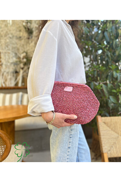 ByTooche İris Simli Burslu Parlak Kağıt Ip Çanta , Örgü Clutch, El Çantası, Portföy, Kadın Çanta