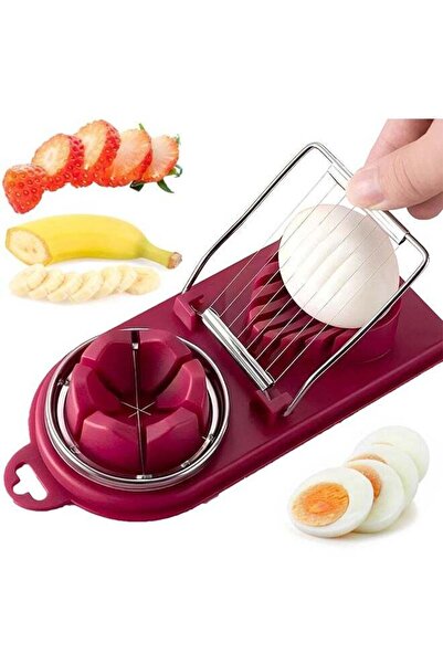 Generic 2-in-1 Egg Slicer for Hard Boiled Eggs, Multipurpose Boiled Egg Cutte...