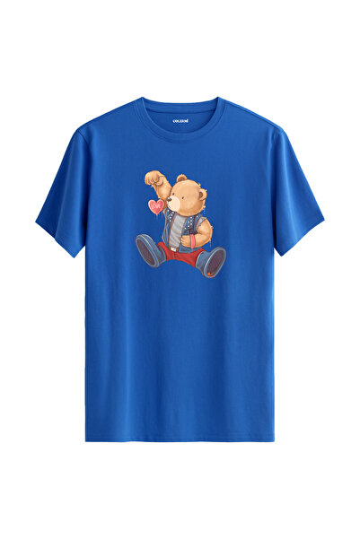 Colermi تي شيرت بتصميم قلب ودب للجنسين