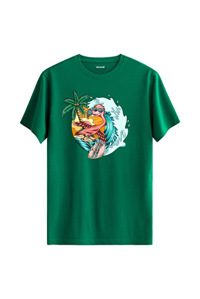 Colermi تي شيرت ركوب الأمواج على الأمواج فلامينجو