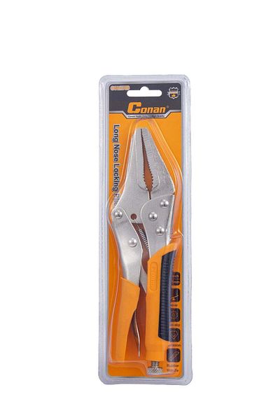 CONAN Long Nose Locking Pliers 6 Inch with Rubber Handle – Resistant to Slip and Wear