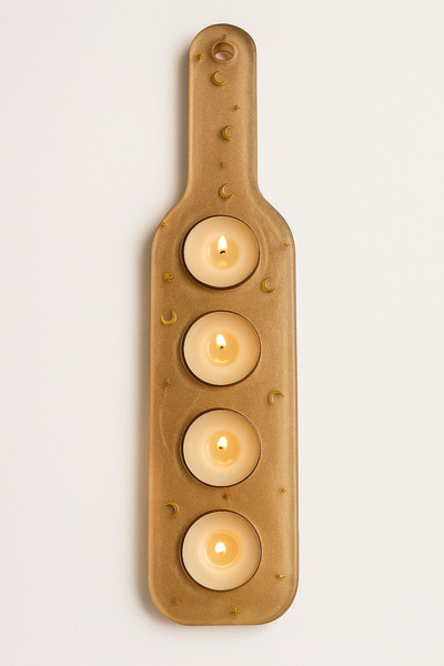 Phellos Handmade Pearlescent Resin Presentation and Candle Holder Tray |   Tequila Shot Glass Stand & Decorative Service