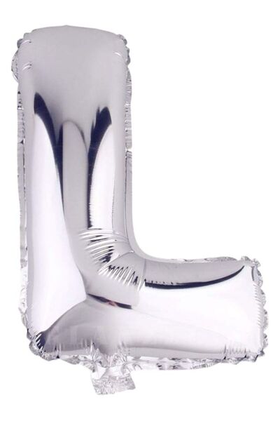 PartiCompany بالون فضي على شكل حرف