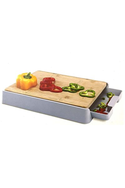 Generic Cutting Board with Storage Tray, Kitchen Bamboo Wooden Chopping Board...