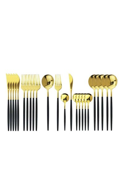 Generic MahMir® 24pcs Luxury Flatware Set,Stainless Steel Dinning Silverware ...