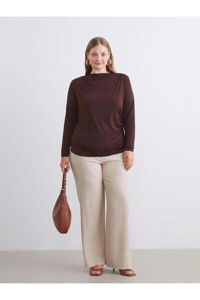 LC Waikiki Lcwaikiki Crew Neck Gathered Women's Bodysuit (W5)